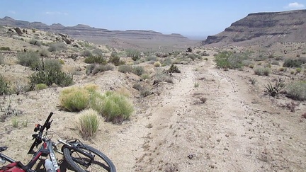 Gold Valley Road is rutted and downhill, essentially a perfect bicycle trail with no traffic