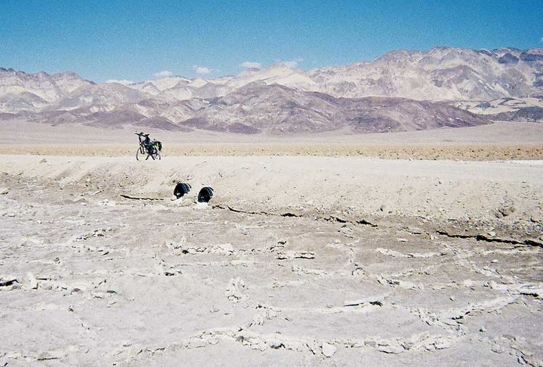 After walking back to the trailhead, I go for a short ride down to the salt flats along West Side Road