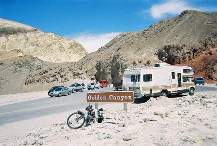 I stop at the parking lot for the Golden Canyon trail