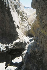 The trail passes through some narrows