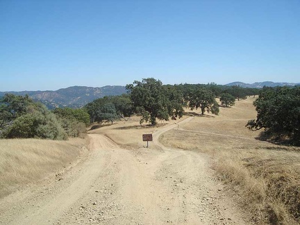 Poverty Flat Road forks off to the left from Manzanita Point Road