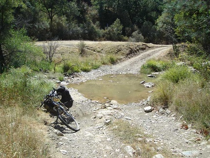 Poverty Flat Road crosses Coyote Creek