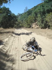 The road through Poverty Flat alongside Coyote Creek