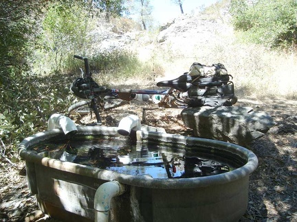 The tub at Bear Spring is full of nice cool water.