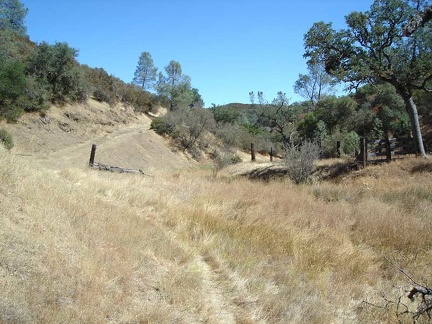 Sometimes, the "road" rises above the dry creek briefly and then rolls back down to meet it again.