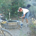 Pumping water at Board Spring.