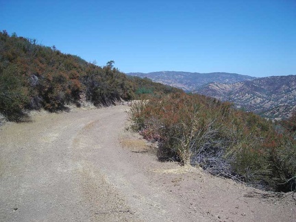 County Line Road slowly rises along the ridge.