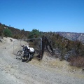 An old gate on County Line Road before the final rise where County Line Road veers westward and becomes Bear Mountain Road.