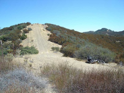 Looking back up one of the short steep hills that I just came down on Bear Mountain Road.