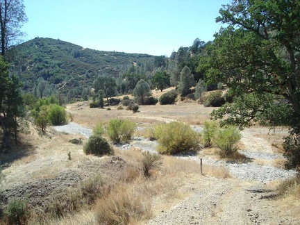 The bottom of Bear Mountain Road crosses Coyote Creek, which is dry at this time of year.