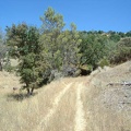 Walking the bike up the short road to Arnold Horse Camp.