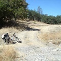 I walk the bike up the creek canyon to the bottom of Blue Ridge Road, where I begin the first climb of the day.