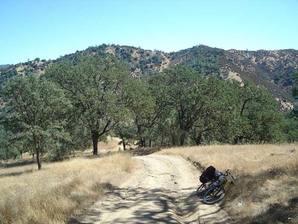 Rising slowly up Blue Ridge Road and looking back down toward the Coyote Creek canyon where I started a while ago.