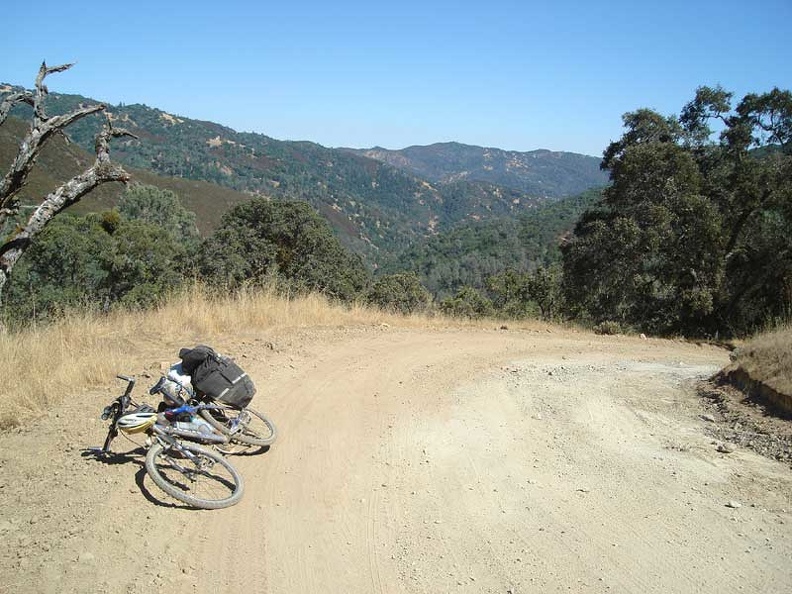  Whew, the worst is over as I reach the upper stretches of Poverty Flat Road, which aren't quite as steep.