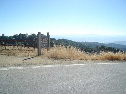 After finally reaching Henry Coe Park's visitor centre at about 2600 feet, I take a long break and fill up on water.