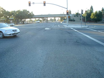 Monterey Road passes under the Blossom Hill Road underpass.