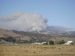 The Henry Coe brush fire has grown a lot since my last photo four hours ago.