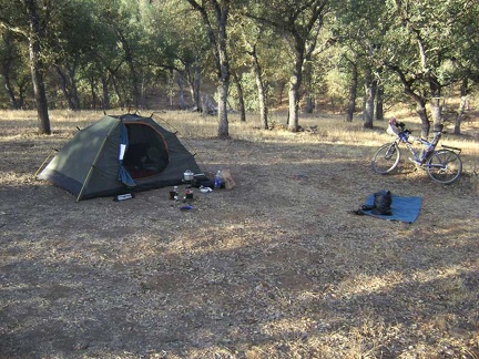 Jackrabbit Lake campsite, morning. Time to get out the iodine tablets.