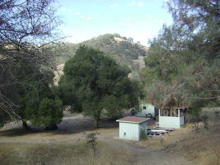 Pacheco Camp buildings as seen from just above on Coit Road.