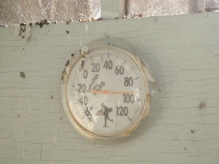 92 degrees in the shade, according to the thermometer on the side of the shower house.