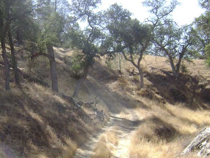 I climb up that crazy short and steep slope on the road on the way out of Jackrabbit Lake.