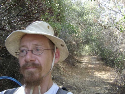 Catching some shade on Bear Spring Road (much of the road is exposed to the sun and not shady at all).