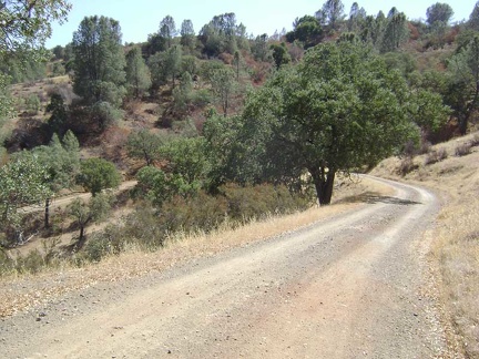 County Line Road turns east and starts snaking down the steep hillside to Orestimba Creek.