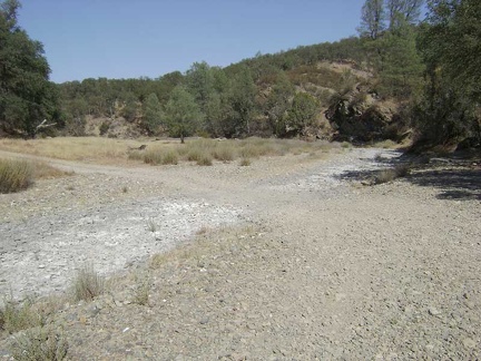 One of several dry creek crossings on Orestimba Creek Road.