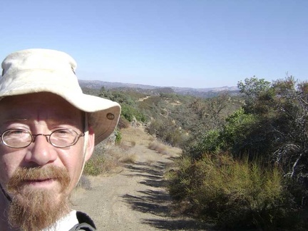 Enjoying the views up on Pacheco Ridge Road in the hot sun. My cell phone works here!