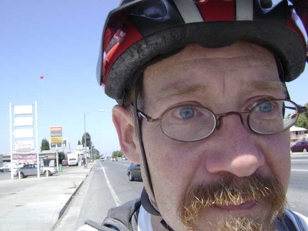 Riding down Monterey Road in south San José.