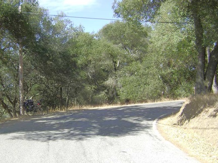 Taking a short rest on Dunne Avenue in one of my favourite shady spots on the way to Henry Coe State Park.