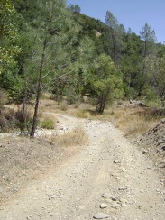 I just descended 1000 feet in 1.7 miles down the steep Poverty Flat Road to the bottom of the canyon.