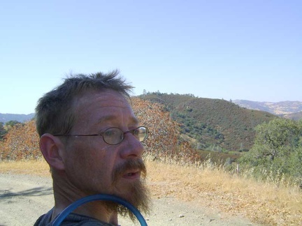 A little more pedalling and I cross the high point of Coit Road with its grove of buckeye trees sporting reddish leaves