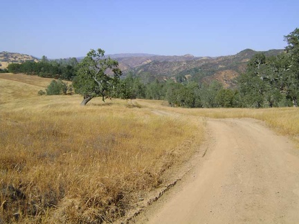 Expansive views across to the Willow Ridge area on the right and far beyond as Mahoney Meadows Road descends