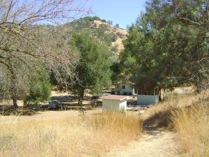 Noon sunshine at Pacheco Camp with my tent hiding under the big oak tree on the left