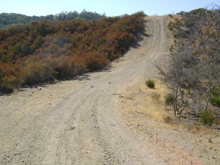 OK, but this "little" hill on Center Flat Road is definitely not flat!