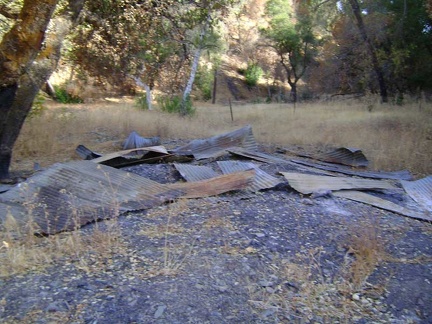 At the bottom of Walsh Trail near Pacheco Creek are some ruins of an old building