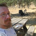 I'm happy when I reach the picnic tables of Orestimba Corral, which has become a designated break stop for me