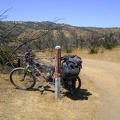 I take a short break in the hot sun at the top of Coit Road where it ends at County Line Road
