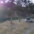 There we go, the sun dips down behind the hill, so no more hot sun baking my tent