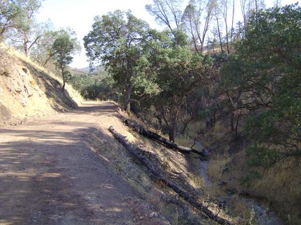 After pumping water at the stream from Hatch Spring, I enjoy the rise of the recently graded road above dry Red Creek