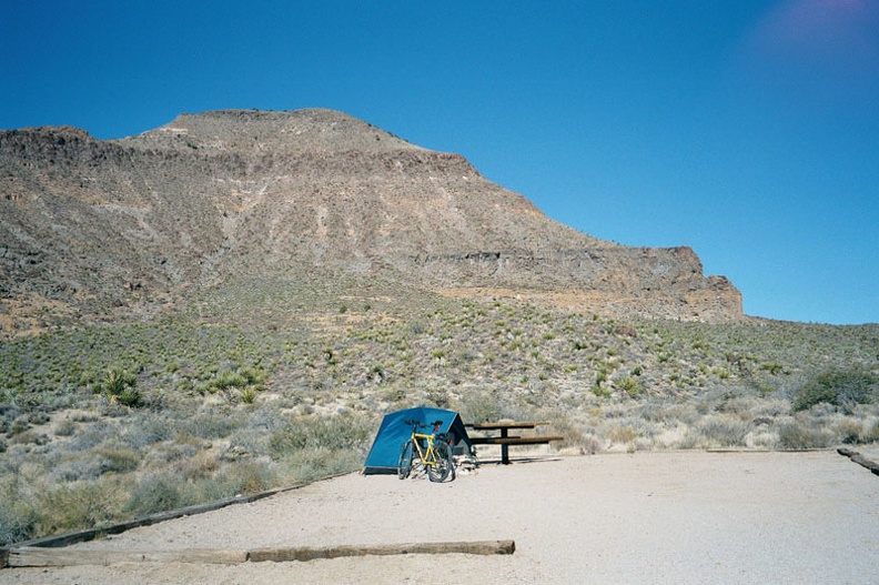 One final view of my campsite at Hole-in-the-Wall campground, Mojave National Preserve, before I pack up and leave