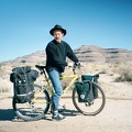The 10-ton bike is all packed up and we're leaving Hole-in-the-Wall Campground, Mojave National Preserve