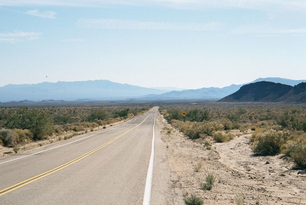 After exiting Hole-in-the-Wall Campground, I gradually descend Black Canyon Road southbound toward I-40