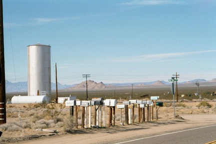 After buying water at the Fenner gas station, I ride 10 miles further up Route 66 and arrive at Goffs, California