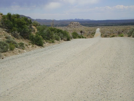 I ride out of Mid Hills Campground and down Wild Horse Canyon Road into Round Valley