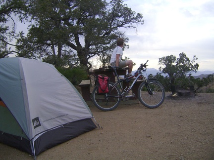 Back at Mid Hills campsite 22 after my ride to Howe Spring, I take a break before settling in and preparing supper