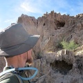 A series of cavelets is clustered in a hill along this wash in the Kelso Dunes Wilderness