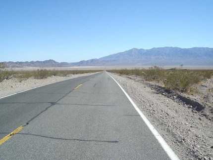  Crossing the floor of the Dumont Dunes valley