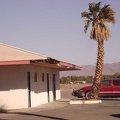 Damage to the corner of one of the motel units